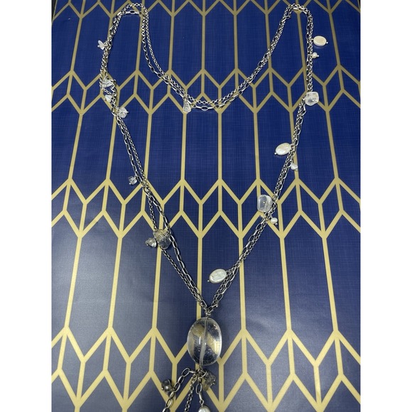 SILPADA N1492 Necklace Vintage‎ Sterling Silver 925 Layered Pearl Lariat Tassel - Picture 10 of 12